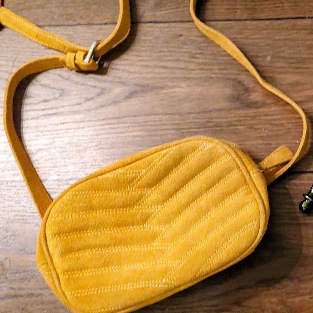 Urban Outfitters Yellow Quilted Crossbody Bag
